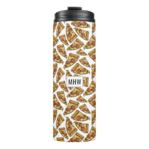 Termo Tubo monograma del personalizado del patrón Pizza