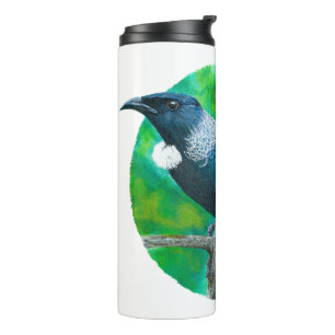 Termo Tui de Nueva Zelanda - Pintura en acrílico