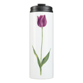 Termo Tulipán Morado Elegante Personalizado