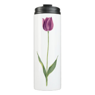 Termo Tulipán Morado Elegante Personalizado