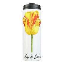 Tulipán rojo y amarillo personalizado
