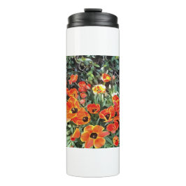 Termo Tulipanes Sobre Fuego Floral Artística V2