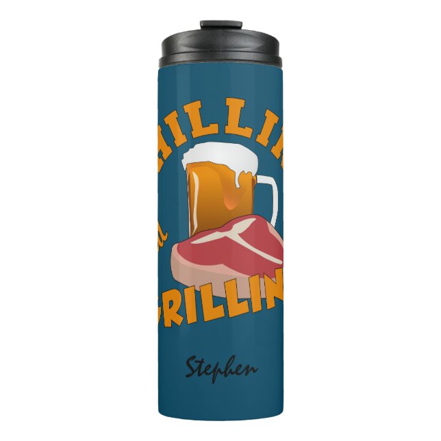 Termo Tumblador de nombre personalizado de chilling & Gr (Anverso)