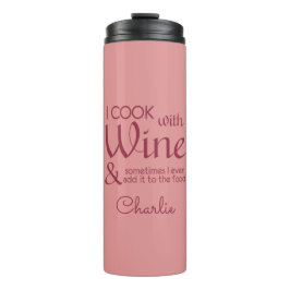 Termo Tumblador de nombre personalizado de cita de vinos