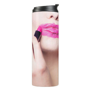 Termo Tumblador de nombre personalizado de lápiz labial 