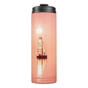 Termo Tumblador de nombre personalizado de Sailing Away