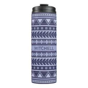 Termo Tumblador de nombre personalizado del patrón Aztec