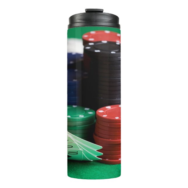Termo Tumblador POKER monograma personalizado (Anverso)