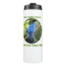 Termo Tumblador termal de ave azul turaco grande african