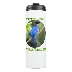 Termo Tumblador termal de ave azul turaco grande african