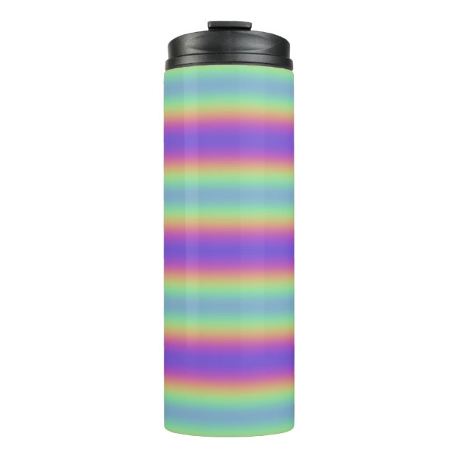 Termo Tumblador termal Neon Glow Rainbow Stripe (Anverso)