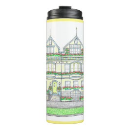 Termo Tumblador térmico amarillo de la ciudad de primave