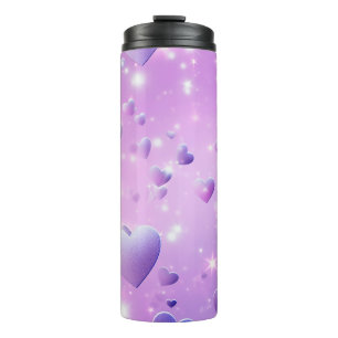 Termo Tumblador térmico cardíaco morado