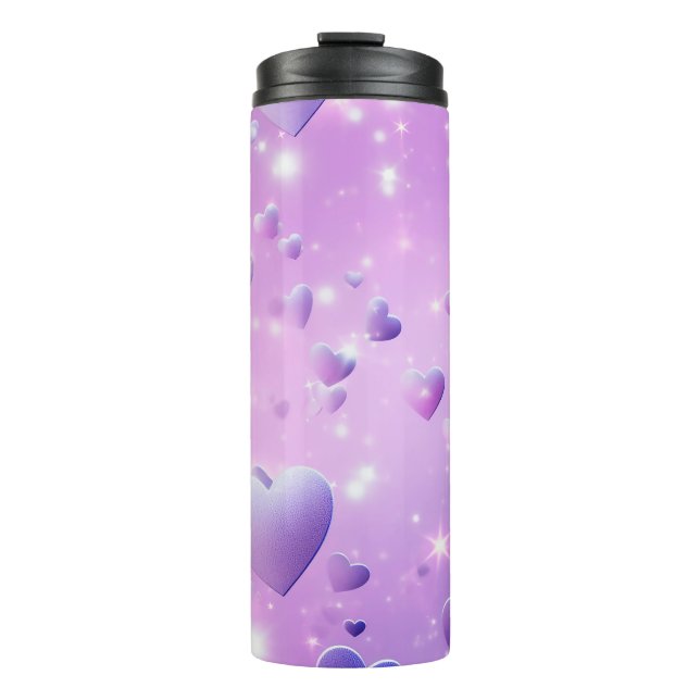 Termo Tumblador térmico cardíaco morado (Anverso)