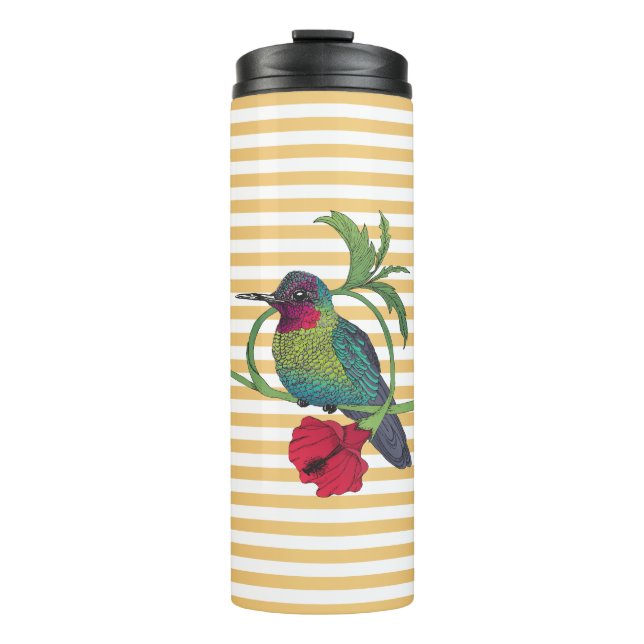 Termo Tumblador térmico Colibri Bird Gold Stripes (Anverso)