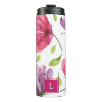 Tumblador térmico con monograma violeta de Wispy