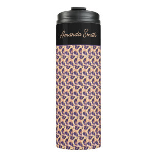 Termo Tumblador térmico con patrón de leopardo cúbico