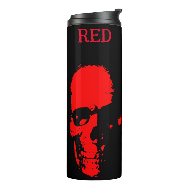 Termo Tumblador térmico de cabeza roja (Rotado hacia la izquierda)