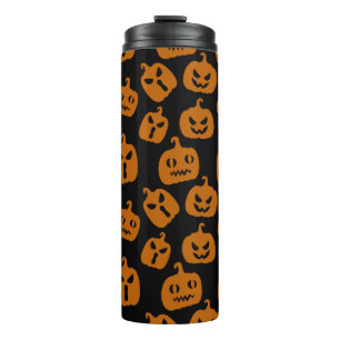 Termo Tumblador térmico de calabaza sonriente y sonrient