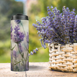 Termo Tumblador térmico de campos de lavanda tranquilos