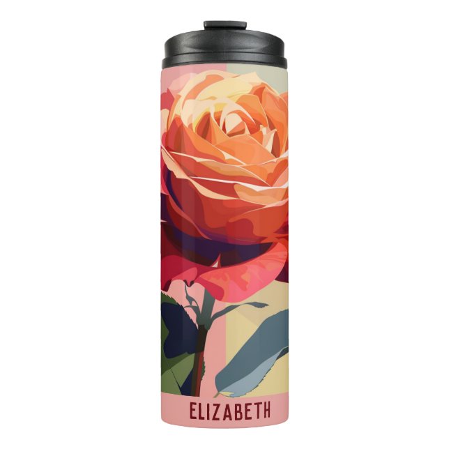 Termo Tumblador térmico de Cappa de flor suave (Anverso)