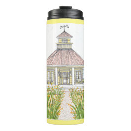 Termo Tumblador térmico de cascabel amarillo dibujado a 