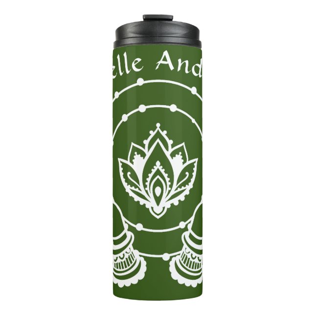 Termo Tumblador térmico de flores de Lotus (Anverso)