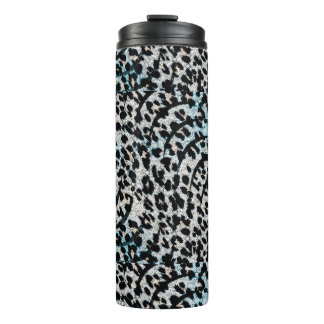 Termo Tumblador térmico de impresión Leopardo negrita