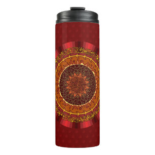 Termo Tumblador térmico de Mandala de fuego