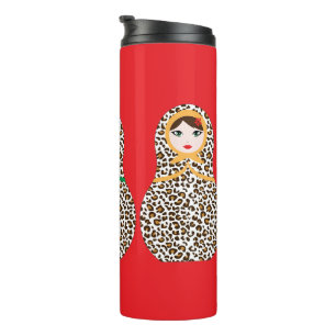 Termo Tumblador térmico de Matryoshka impreso en queso