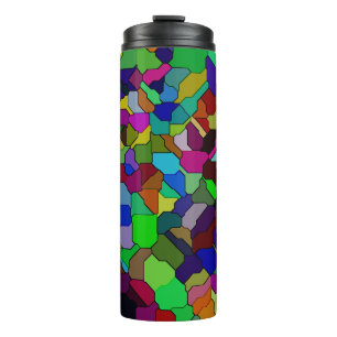 Termo Tumblador térmico de mosaico inclinado de vidrio m