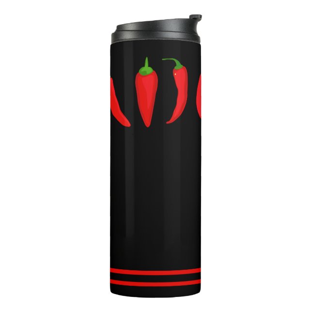 Termo Tumblador térmico de Peppers de Chile Rojo (Rotado hacia la izquierda)
