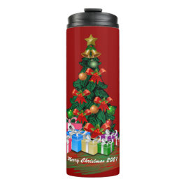 Termo Tumblador térmico del árbol de Navidad
