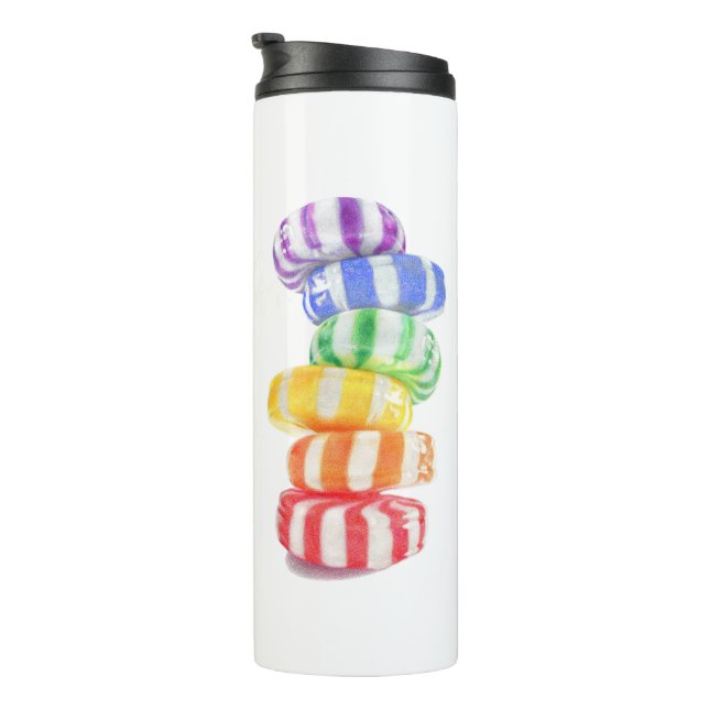 Termo Tumblador térmico del CANDY DE RAINBOW (Rotado hacia la derecha)