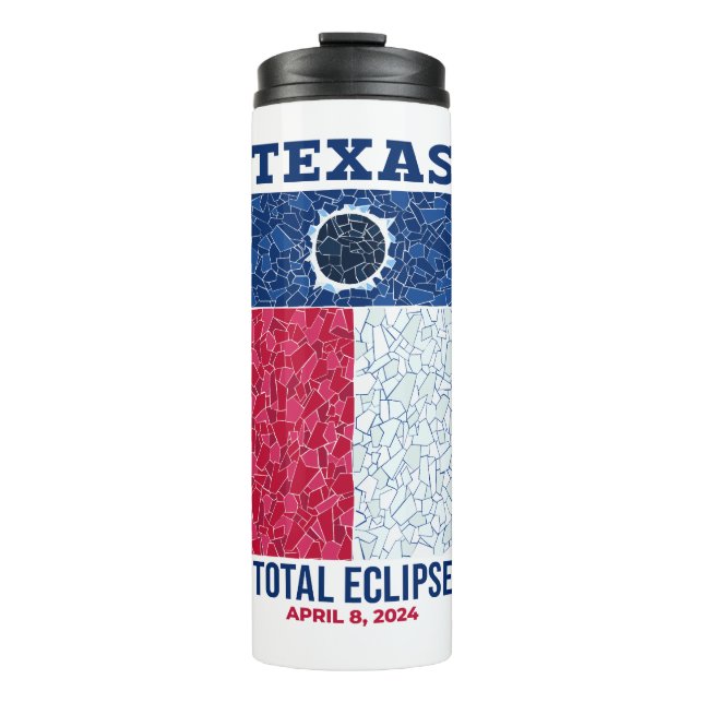 Termo Tumblador térmico del eclipse total de Texas (Anverso)