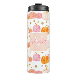 Termo Tumblador térmico del patrón de calabaza personali