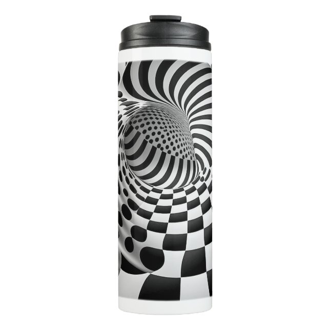 Termo Tumblador térmico del túnel Op Art (Anverso)