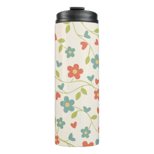 Termo Tumblador térmico floral