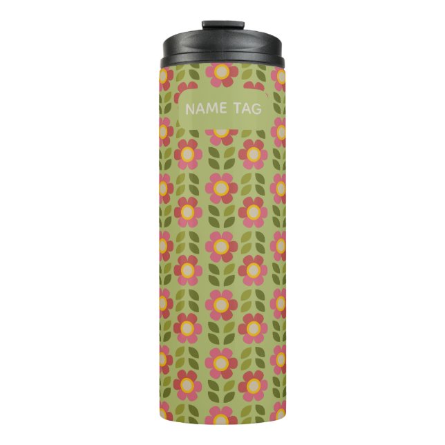 Termo Tumblador térmico floral con mossy Bloom (Anverso)