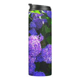 Termo Tumblador térmico Hydrangea realista púrpura clási