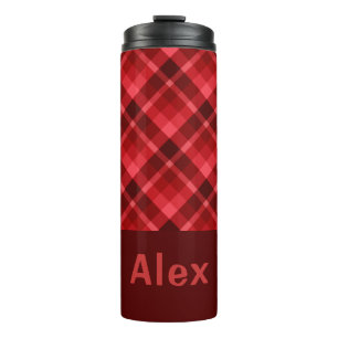 Termo Tumblador térmico monogramo rojo de goma de bonito