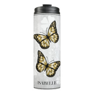Termo Tumblador térmico personalizado con flor de maripo
