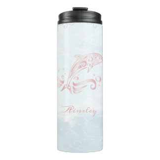 Termo Tumblador térmico personalizado de delfín rosado
