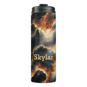 Termo Tumblador térmico personalizado de mármol negro