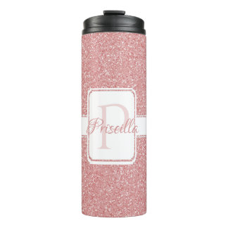 Termo Tumblador térmico personalizado de Purpurina rosa
