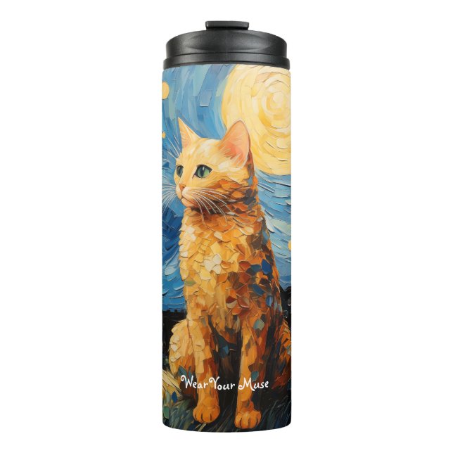 Termo Tumblador térmico personalizado del gato (Anverso)