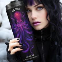 Tumblador térmico Purple Gothic Kraken