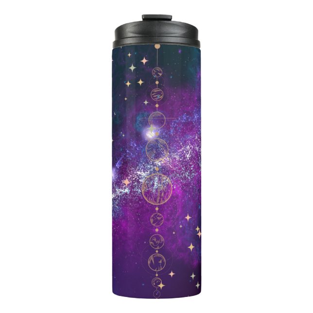 Termo Tumblador térmico Starry Purple & Black Galaxy (Anverso)