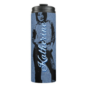 TERMO TUMBLEA TÉRMICA DENIM COWGIRL PERSONALIZADA