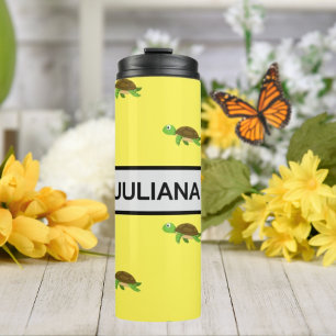Termo Tumbler amarillo negro moderno